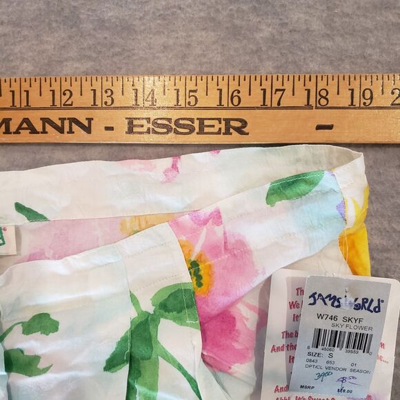 New! Vintage Jams World Skyflower Pants Women S Floral‎ Aloha Rayon Hawaiian NWT - Picture 5 of 7